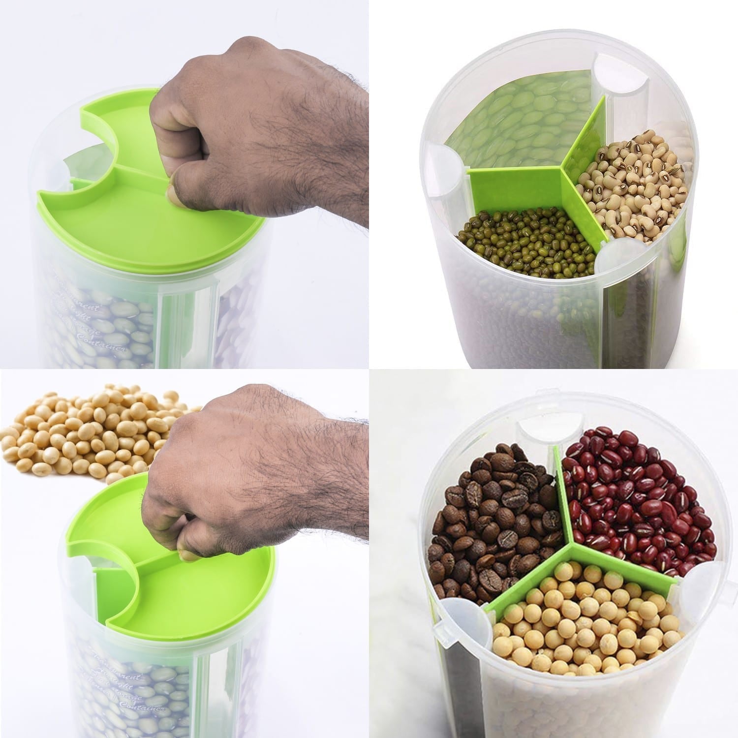 0618B 3 in 1 Transparent Air Tight Storage Dispenser Container (With Color Box) 0618B 3 in 1 Transparent Air Tight Storage Dispenser Container (With Color Box)